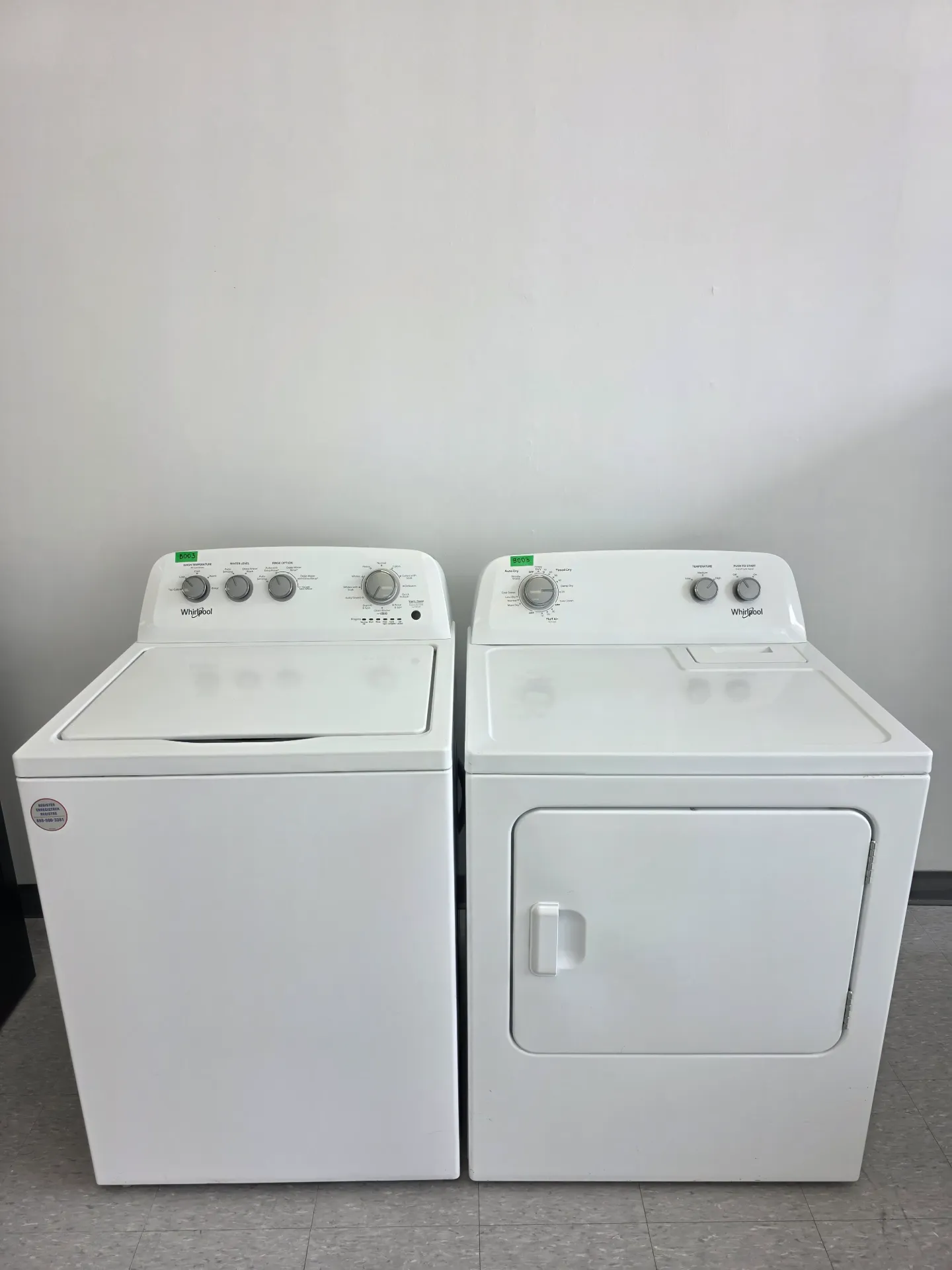 Whirlpool Top Load Washer and Dryer Set