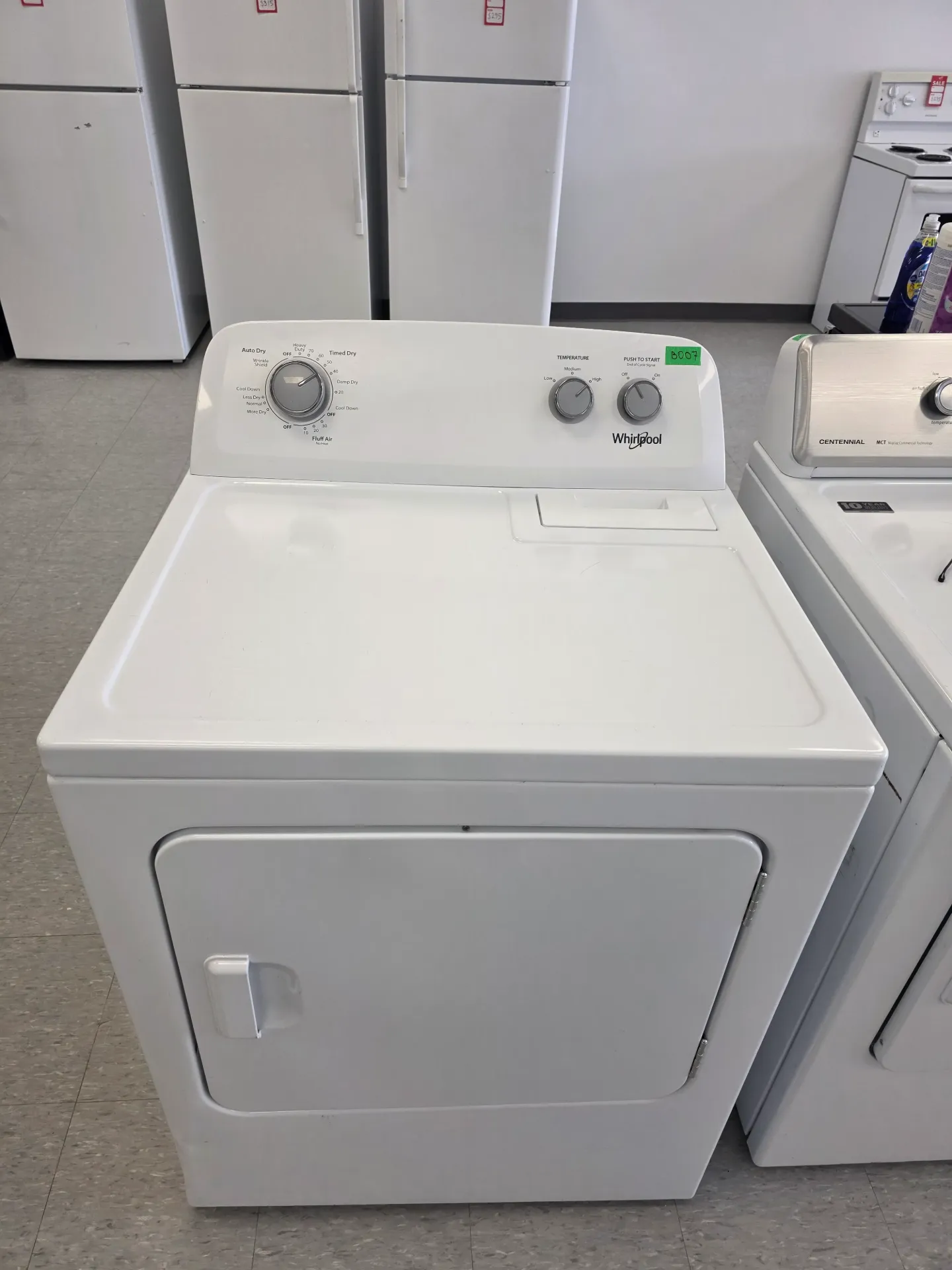 [B007] Whirlpool 29" Top Load Dryer