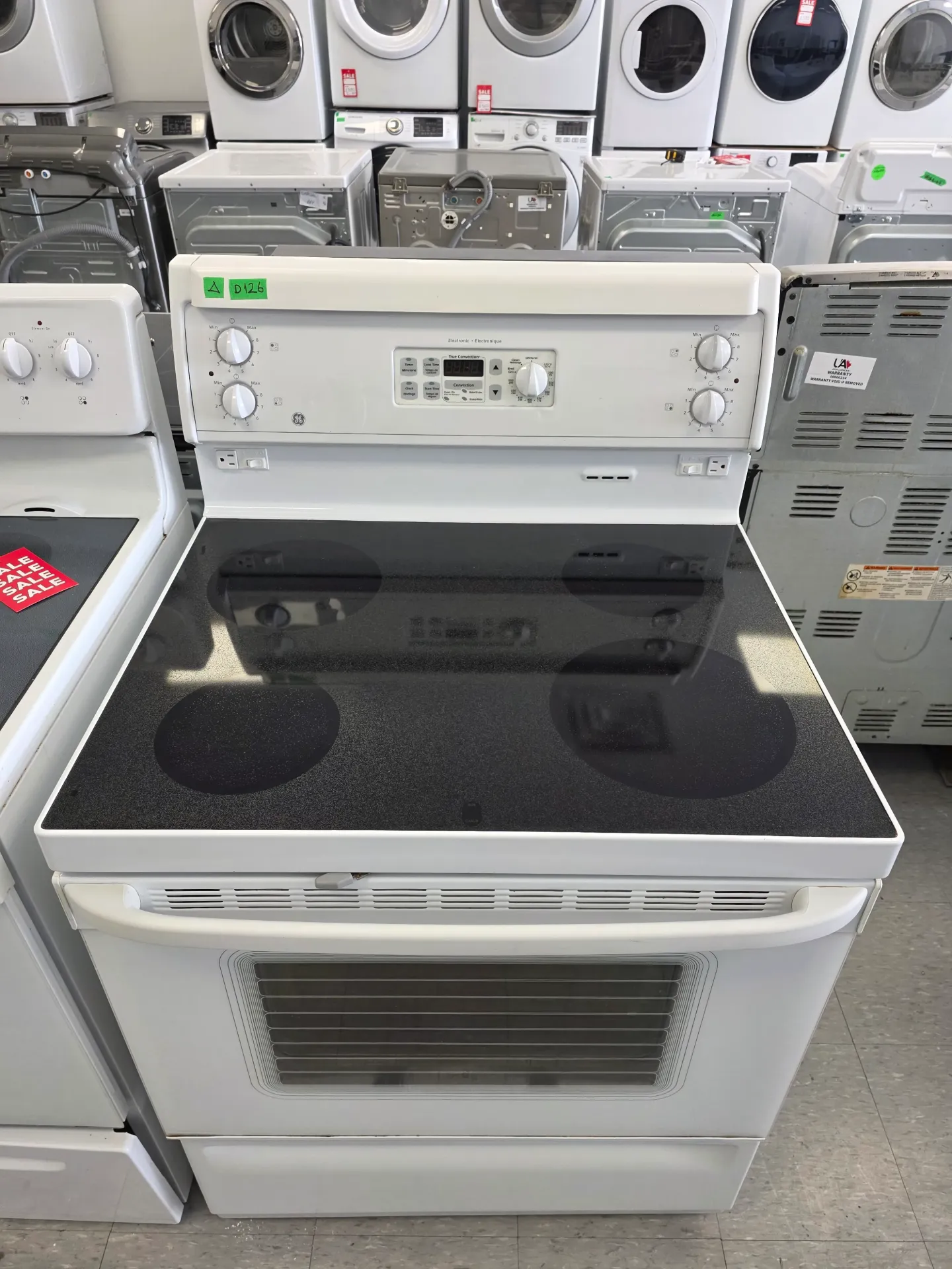 GE 30" Glass Top Range-GRCR3630ZWW-1