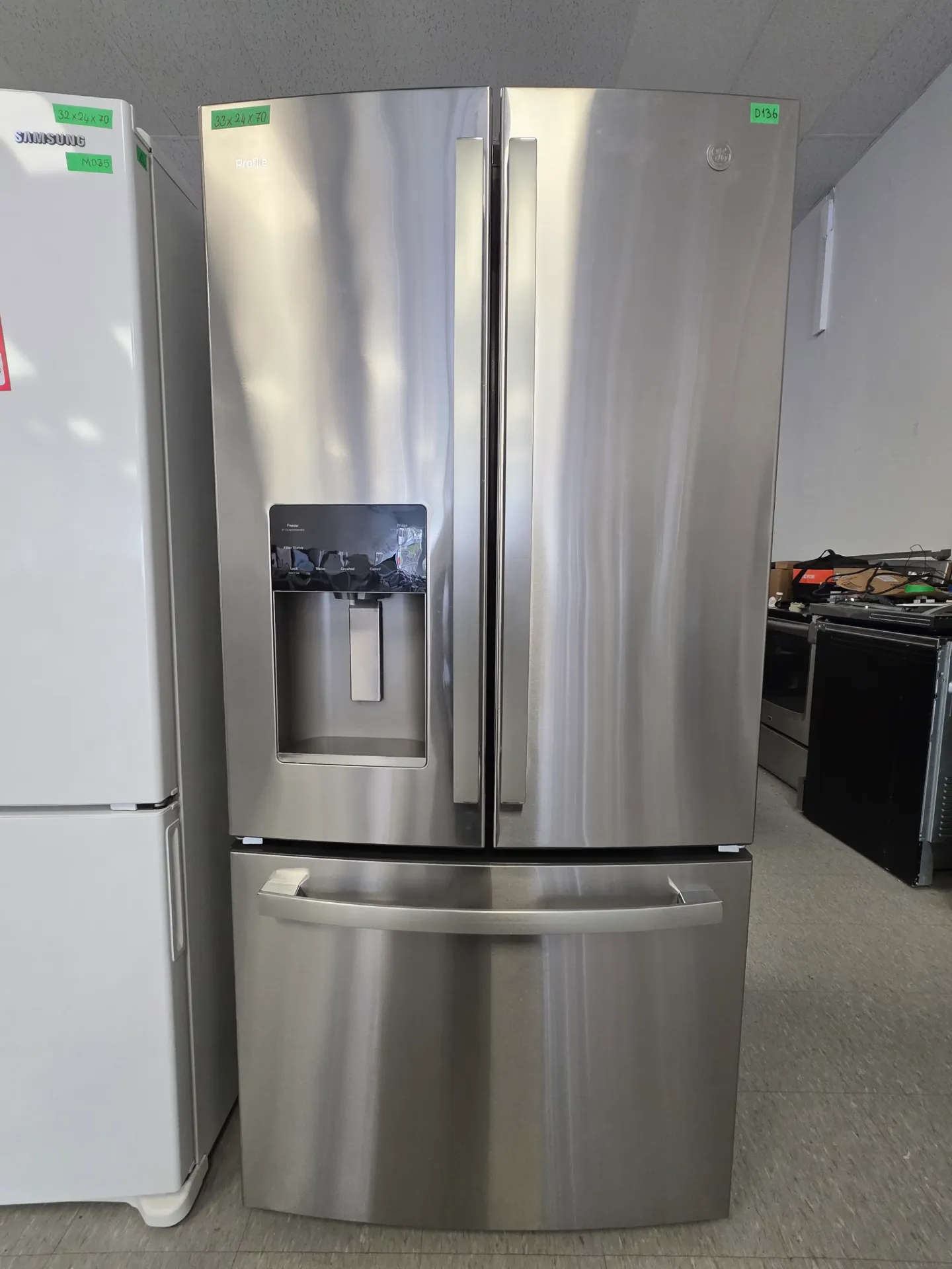 GE Profile 33" French Door Fridge-PYE18HYRMKFS